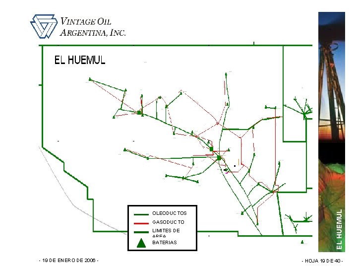 GASODUCTO S LIMITES DE AREA BATERIAS - 19 DE ENERO DE 2006 - EL