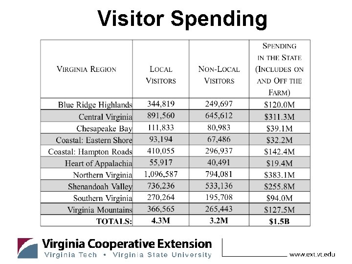 Visitor Spending 