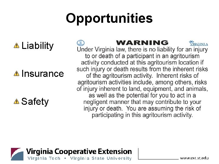 Opportunities Liability Insurance Safety 