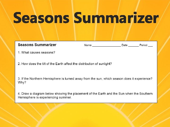 Seasons Summarizer 
