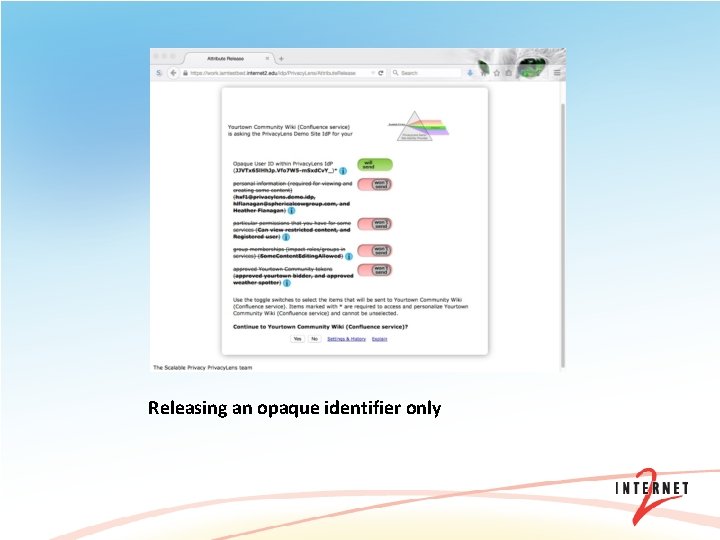 Releasing an opaque identifier only 