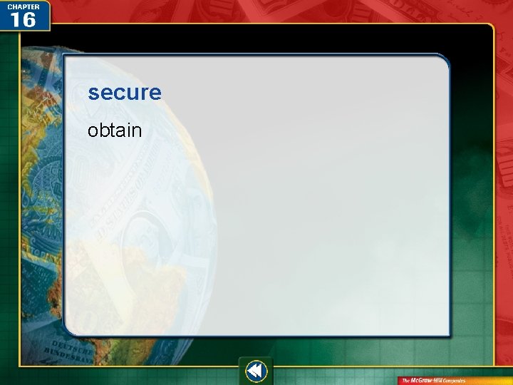 secure obtain 