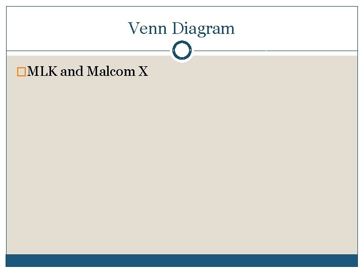 Venn Diagram �MLK and Malcom X 