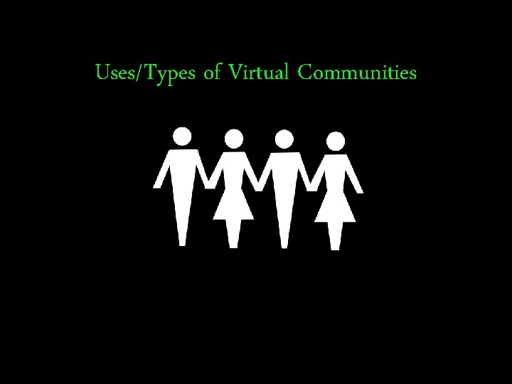 Uses/Types of Virtual Communities 