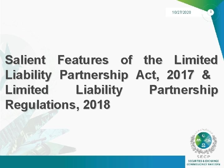 10/27/2020 6 Salient Features of the Limited Liability Partnership Act, 2017 & Limited Liability