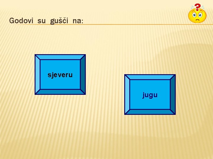 Godovi su gušči na: sjeveru jugu Godovi su gušči na: sjeveru jugu