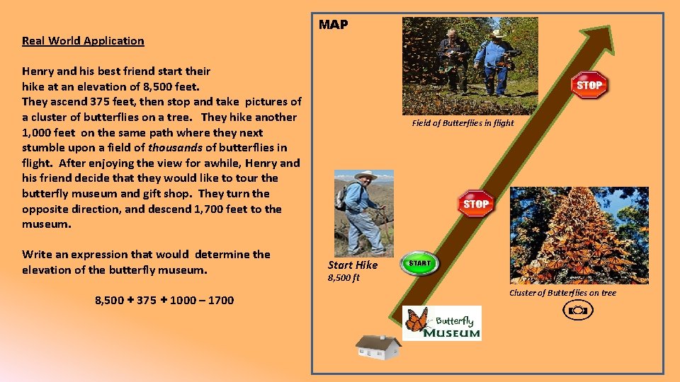Real World Application MAP Henry and his best friend start their hike at an