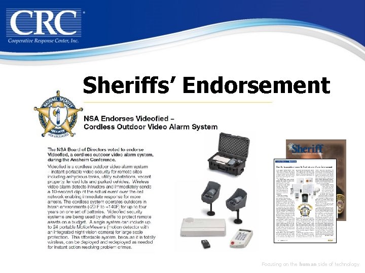 Sheriffs’ Endorsement Focusing on the human side of technology 