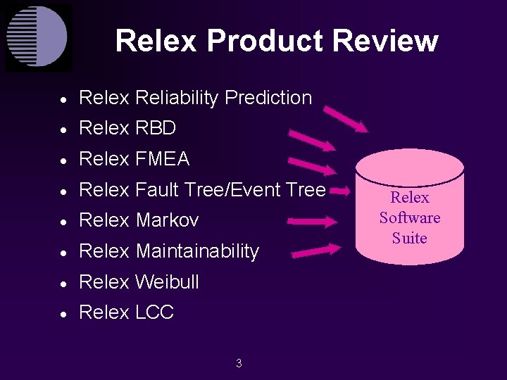 Relex Product Review · Relex Reliability Prediction · Relex RBD · Relex FMEA ·