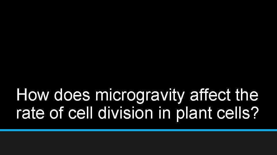How does microgravity affect the rate of cell division in plant cells? 