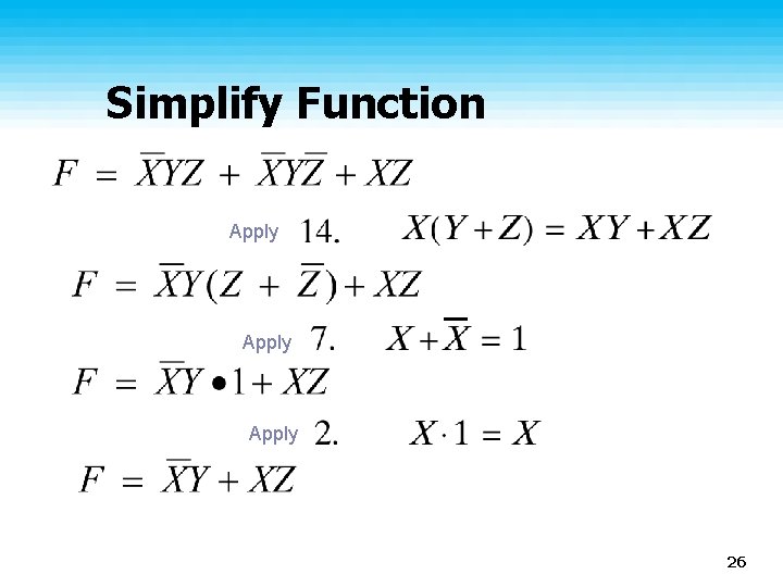 Simplify Function Apply 26 