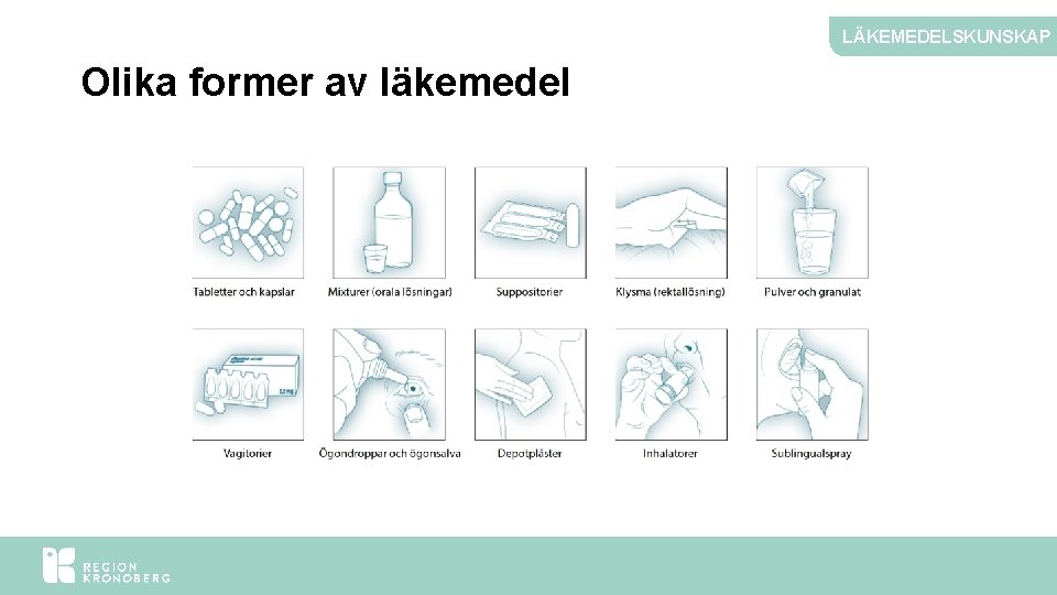 LÄKEMEDELSKUNSKAP Olika former av läkemedel 