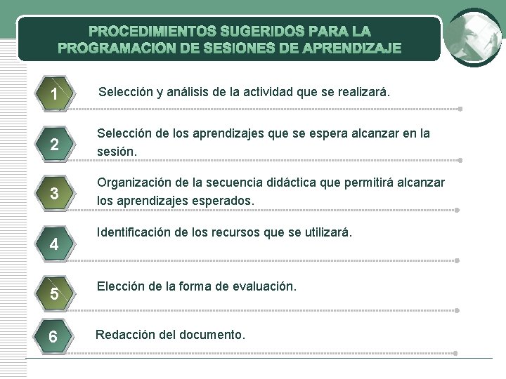 PROCEDIMIENTOS SUGERIDOS PARA LA PROGRAMACIÓN DE SESIONES DE APRENDIZAJE 1 Selección y análisis de