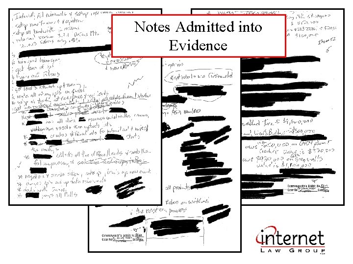 Notes Admitted into Evidence 