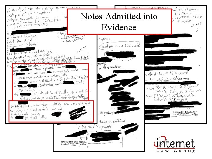 Notes Admitted into Evidence 