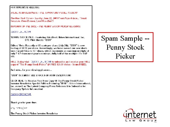 Spam Sample -Penny Stock Picker 
