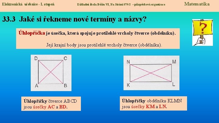 Elektronická učebnice- -I. I. stupeň Elektronická učebnice Základní Na 879/2 Stráni – 879/2 –