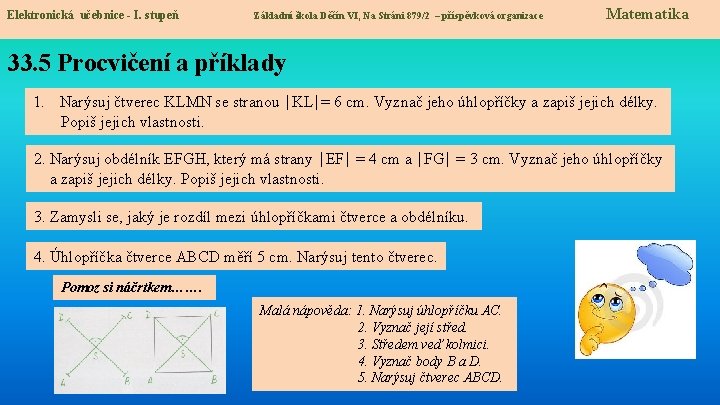 Elektronická učebnice- -I. I. stupeň Základní škola Děčín VI, Na. VI, Stráni příspěvková organizace