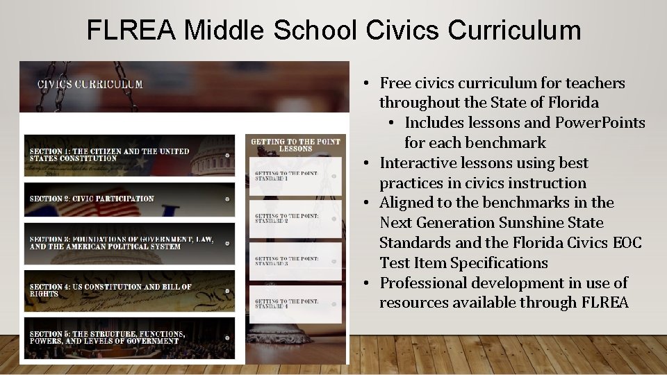 FLREA Middle School Civics Curriculum • Free civics curriculum for teachers throughout the State