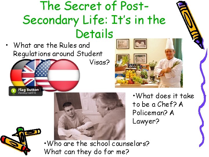 The Secret of Post. Secondary Life: It’s in the Details • What are the