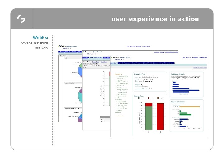 user experience in action Web. Ex: VIVIDENCE USER TESTING 