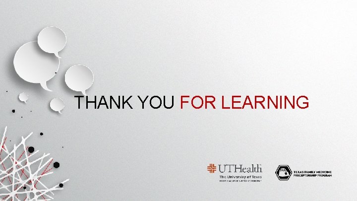 THANK YOU FOR LEARNING THANK YOU FOR LEARNING