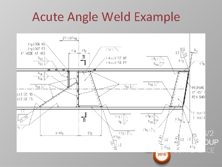 Acute Angle Weld Example 
