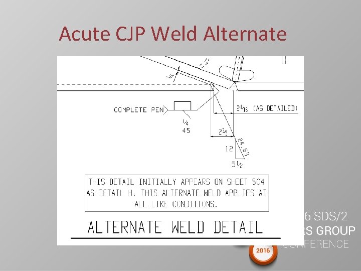 Acute CJP Weld Alternate 