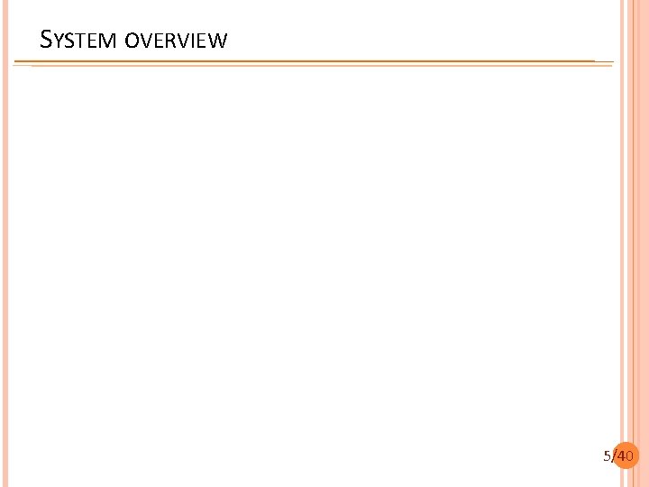 SYSTEM OVERVIEW 5/40 