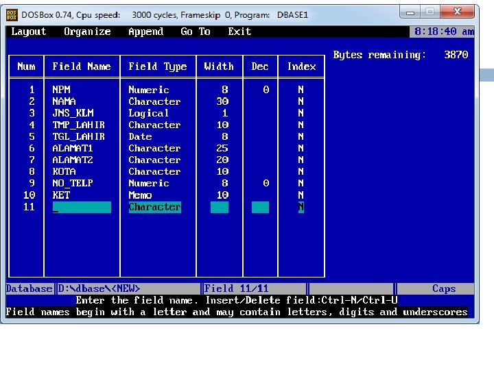 Penyimpanan Struktur File Db 