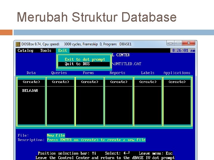Merubah Struktur Database 
