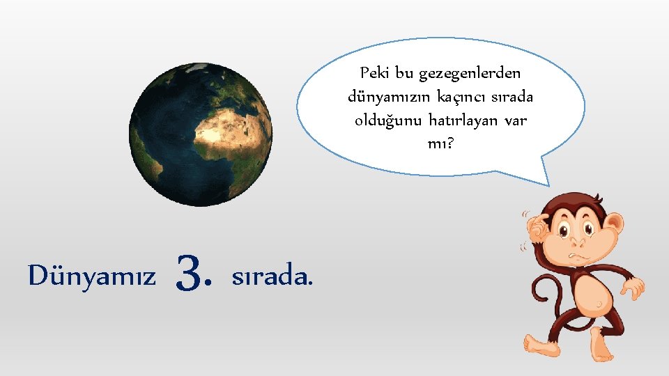 Peki bu gezegenlerden dünyamızın kaçıncı sırada olduğunu hatırlayan var mı? Dünyamız 3. sırada. 