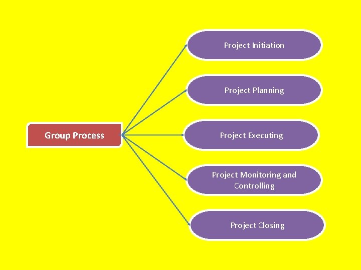 Project Initiation Project Planning Group Process Project Executing Project Monitoring and Controlling Project Closing