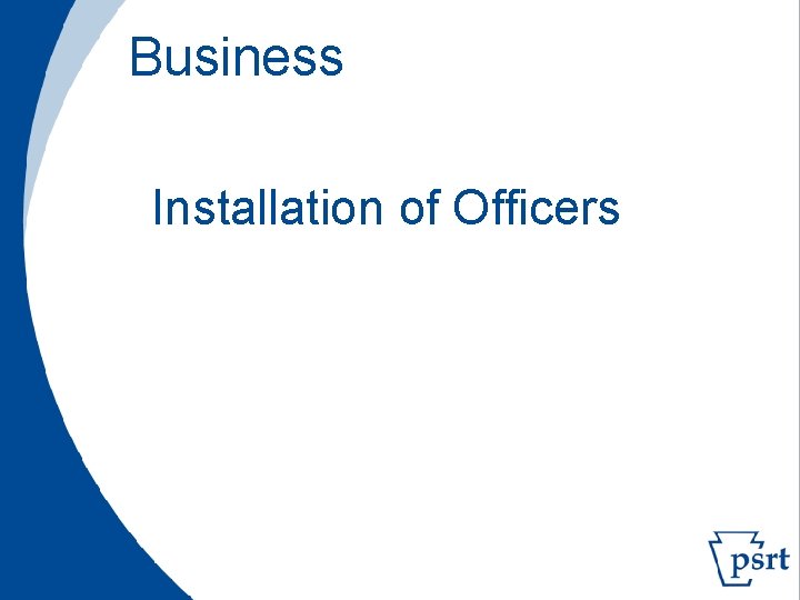 Business Installation of Officers 