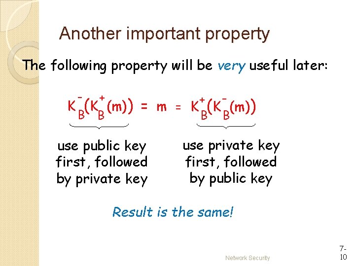 Another important property The following property will be very useful later: - + B Another important property The following property will be very useful later: - + B