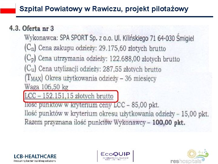 Szpital Powiatowy w Rawiczu, projekt pilotażowy 