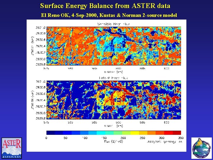 Surface Energy Balance from ASTER data El Reno OK, 4 -Sep-2000, Kustas & Norman
