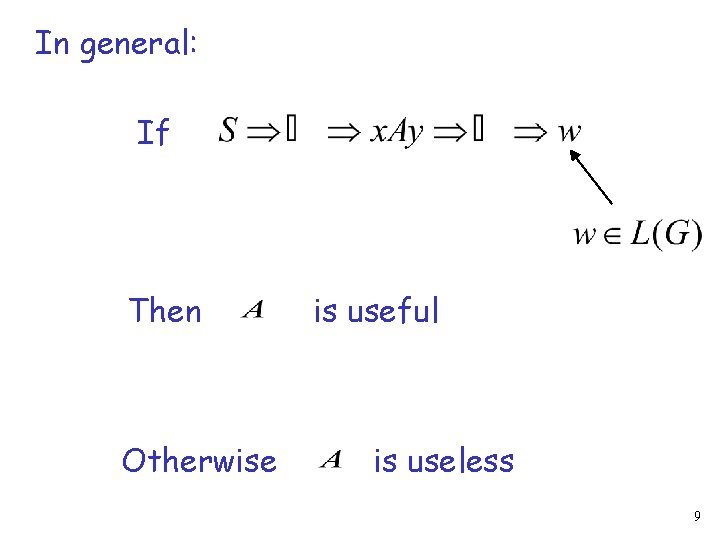 In general: If Then Otherwise is useful is useless 9 