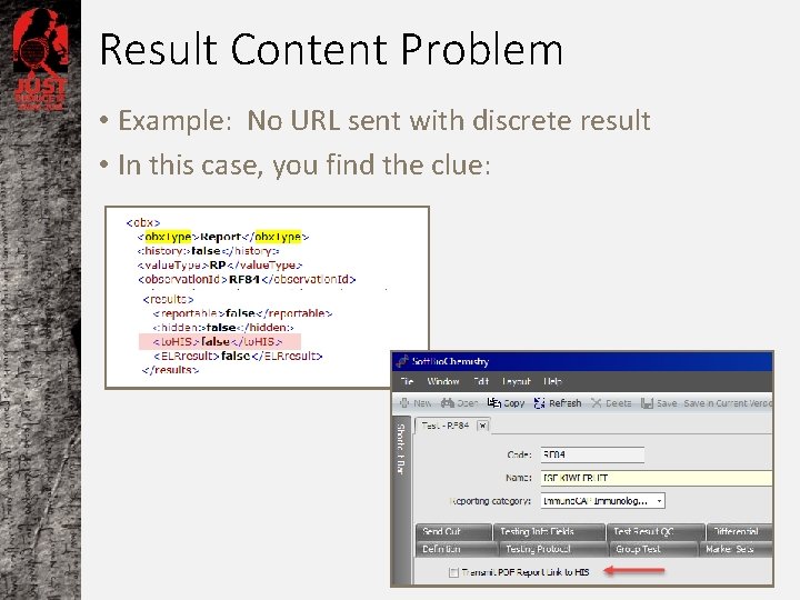 Result Content Problem • Example: No URL sent with discrete result • In this