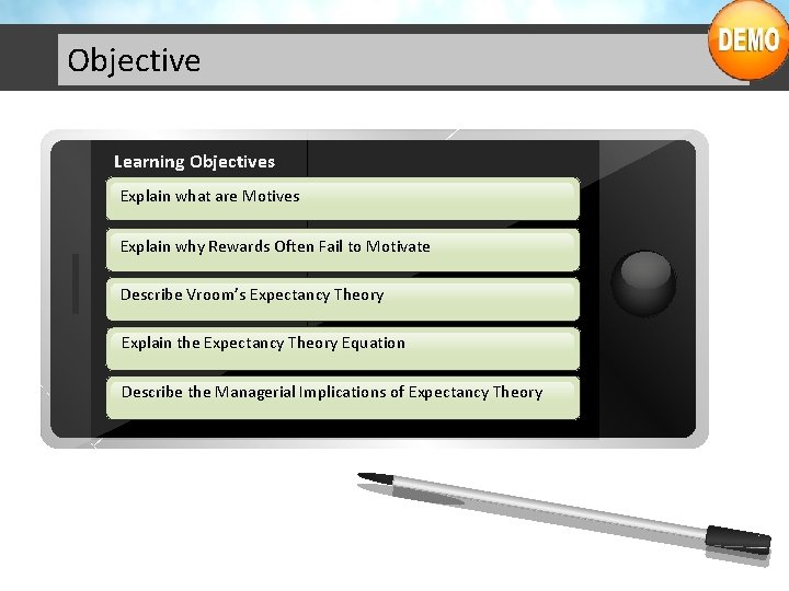 Objective Learning Objectives Explain what are Motives Explain why Rewards Often Fail to Motivate