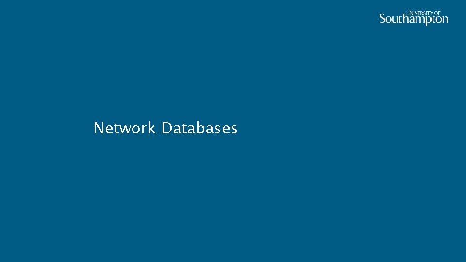 Network Databases 
