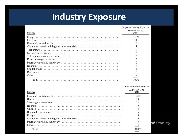 Industry Exposure 