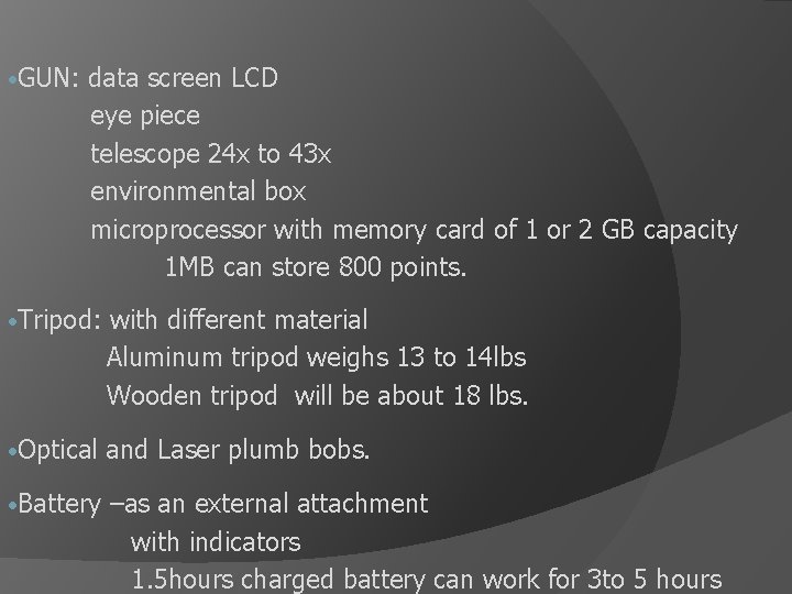  • GUN: data screen LCD eye piece telescope 24 x to 43 x