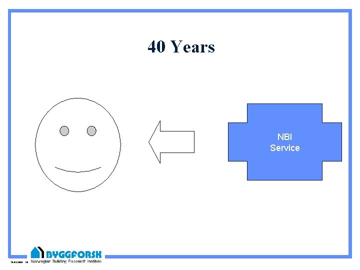 40 Years NBI Service 10. 09. 2020 38 