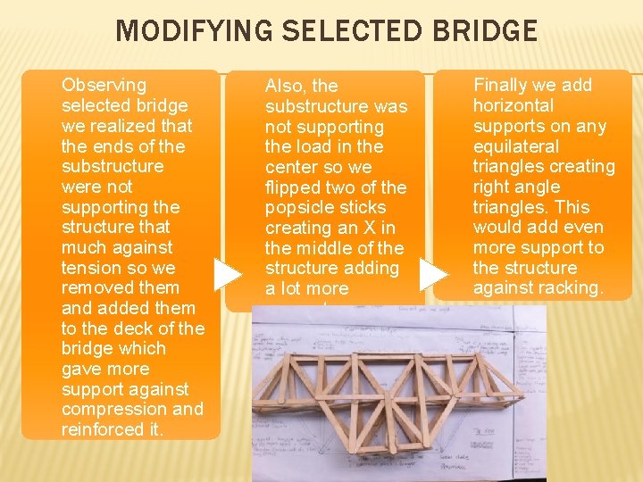 MODIFYING SELECTED BRIDGE Observing selected bridge we realized that the ends of the substructure