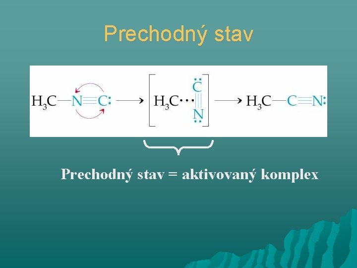 Prechodný stav = aktivovaný komplex 