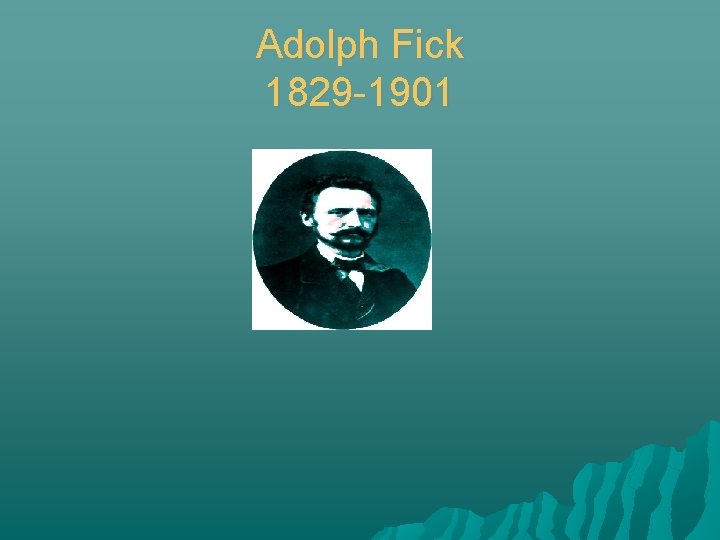 Adolph Fick 1829 -1901 