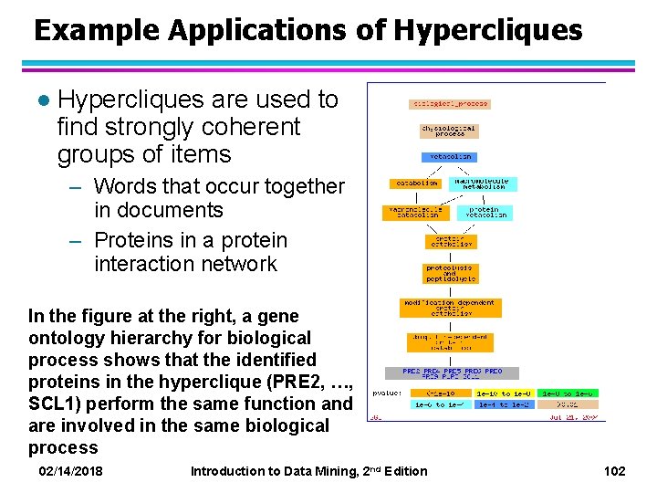 Example Applications of Hypercliques l Hypercliques are used to find strongly coherent groups of