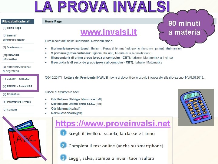 LA PROVA INVALSI www. invalsi. it 90 minuti a materia https: //www. proveinvalsi. net