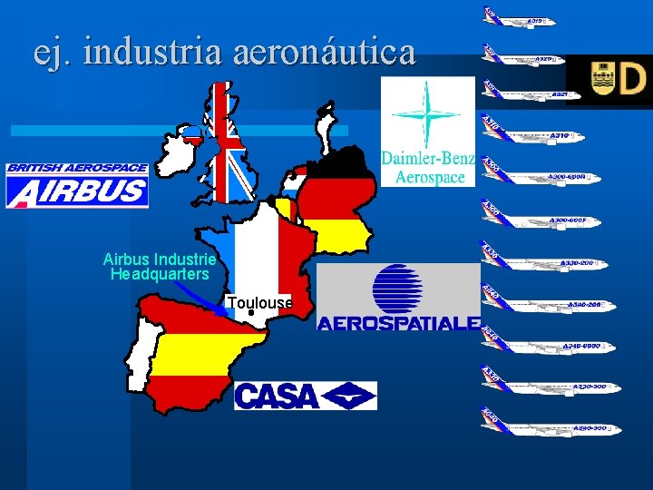 ej. industria aeronáutica Airbus Industrie Headquarters Toulouse 